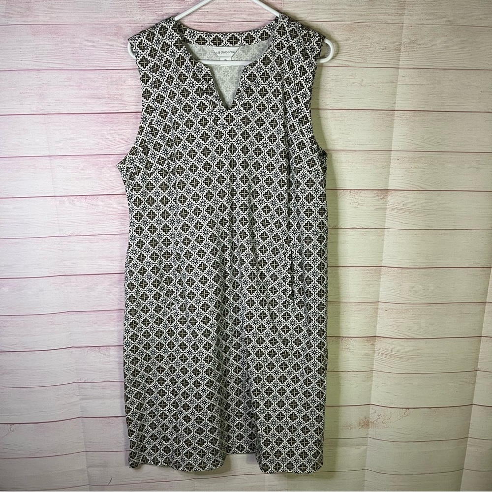 Liz‎ Claiborne 100% Cotton Front Pocket Sleeveless Dress Size XL